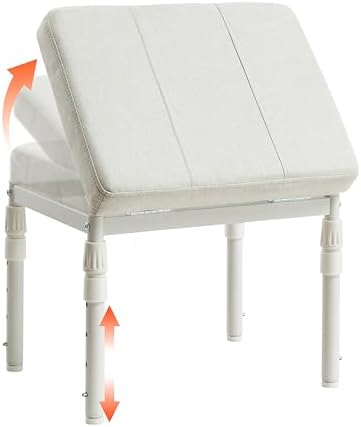 TIOPGHAD Adjustable Ottoman Pouf, 60 Degree Tilt Footrest, Beige by TIOPGHAD
