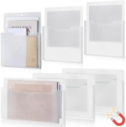 Fuutreo Magnetic Wall File Holder,6pcs,Clear,Horizontal & Vertical by Fuutreo