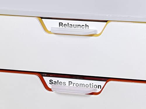Durable Varicolor Drawer Organizer, 4 Color Coded Drawers, White - Image 4