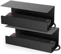 2 Pack Under Desk Cable Management Tray,Hold 11 lbs, 16 x 6 x 6 Inch, Black by Unknown