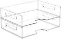 HIIMIEI Acrylic Paper Tray 2 Pack Clear Letter Tray Desk Stackable Organizer for School, Home, Office - Horizontal by HIIMIEI