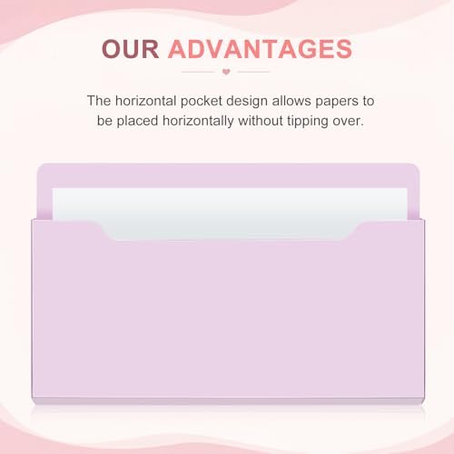 Fuutreo Magnetic Wall File Holder,6pcs,Aesthetic Color,Horizontal-large - Image 3