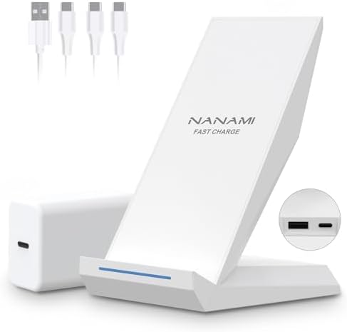 Wireless Phone Charger Stand for iPhone Samsung with 30W PD Adapter by NANAMI