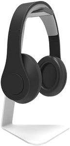 Kanto H1 Universal Headphone Stand - White - Solid Steel Construction - Curved Silicone Resting Surface by Kanto