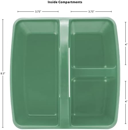 Teacher Created Resources Eucalyptus Green Portable Plastic Storage Caddy 6-Pack for Classrooms, Kids Room, and Office Organization, 3 Compartments - Image 4