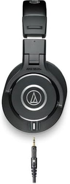 Audio-Technica ATH-M40x Professional Monitor Headphones (Black) Bundle with USB-C Headphone Adapter w/Built-in DAC + Headphone Case + Cleaning Cloth (4 Items) - Image 3