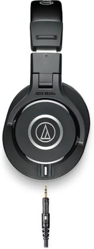Audio-Technica ATH-M40x Professional Monitor Headphones Bundle with Black Ear Headphones Stand + USB-C Headphone Adapter w/DAC + Cleaning Cloth (4 Items) - Image 3