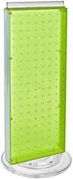 Azar 700508-GRE 8-Inch W by 20-Inch H Revolving Green Pegboard Counter Unit, Green by AzarDisplays