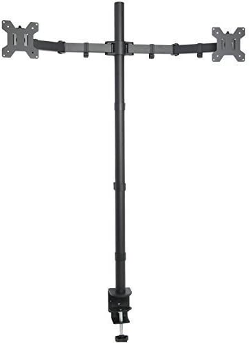 VIVO Dual Monitor Stand Up Desk Mount Extra Tall 39 inch Pole, Fully Adjustable Stand for up to 27 inch Screens, Black, STAND-V012 - Image 4