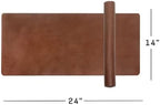 Premium Leather Desk Mat, Full Grain Leather Desk Pad Protector & Desk Blotter, Waterproof Non-Slip Writing Surface for Keyboard, Mouse & Laptop, Desk Pad for Home & Office (Tobacco, Small) - Image 4