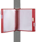 tarifold Wall Mount Reference System, 10 Pockets, Expandable, Red by TARIFOLD