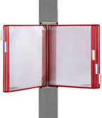 tarifold Wall Mount Reference System, 10 Pockets, Expandable, Red by TARIFOLD