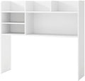BECOMFORT Desk Hutch, Desk Organizer Shelf w/ 6 Storage Compartments, up to 32” Monitor, Wooden Display Rack, Desktop Bookshelf for Vanity Dressing Tabletop College Dorm Home & Office by BECOMFORT