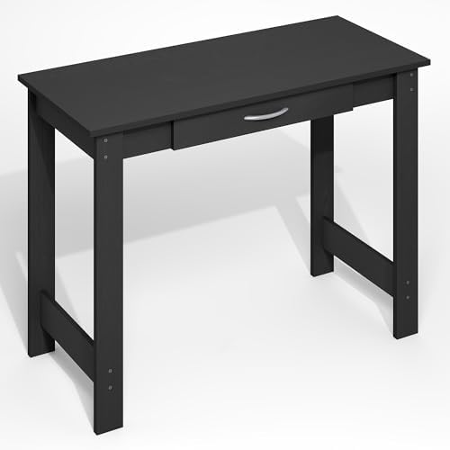 Furinno Jaya Desk, 39.2 Wide Computer Desk with Drawer, Darkwood - Image 5