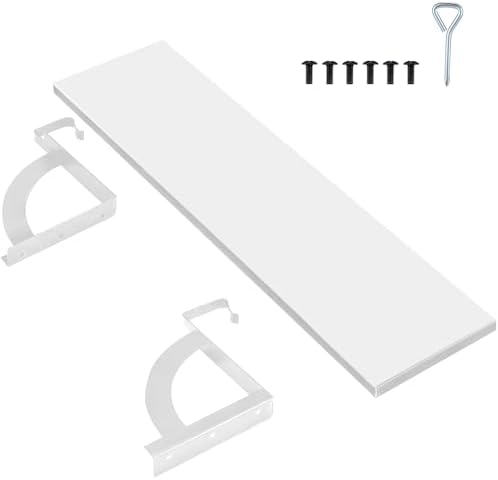 Tandefio 24" Office Cubicle Hanging Shelf Storage Organizer, White - Image 4