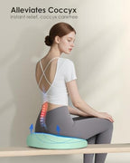 FLORICH Seat Cushion, Memory Foam Cushion for Office Chair, Ergonomic Office Seat Chair Cushion for Relieving Sciatica, Soft & Breathable Car Seat Cushion - Green - Image 6