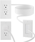 in Wall Cable Management Kit - Outlet Extender - 2AC GFCI Outlet 15amp, Receptacle with LED Indicator Light,8ft Cord,Hard-to-Reach Outlets for TV,Nightstands,Sofa,Desks by Unknown