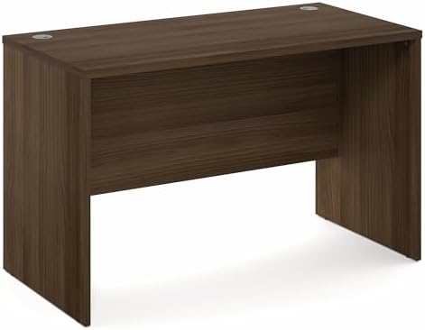 Furinno Roger Computer Desk, 47 Inch Rectangular Executive Desk with Modesty Panel, Home Office Desk with Thick Tabletop, Desk Cord Grommet, Scratchproof, for Home Study, Office, Modern Walnut - Image 6