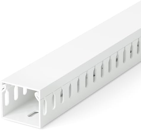 1.4"H x 1.6"W Cable Raceway, 12ft Under Desk Wire Management Channel, White - Image 7