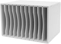 Vertical Desktop Literature Organizer, 11‑compartment File Sorter, White by Unknown