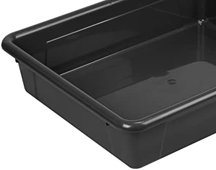 Storex Letter Size Flat Storage Tray – Organizer Bin for Classroom, Office and Home, Black, 5-Pack (62516U05C), 10 x 13 x 3 Inches - Image 5