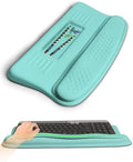 Ergonomic Wave Wrist Rest with Keyboard Stand, Cushioned Palm Rest, Comfortable Integrated Memory Foam for Natural Typing and Relieve Wrist Pain, Baby Blue by KUOSGM