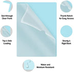 Light Blue Vinyl Folders, Heavy Duty Plastic Folders with Clear Front Pocket, Doctor Stuff, Letter Size L-Type Document Holder for Home, Office and Medical, Pack of 50 - Image 4