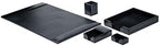 DACASSO Black Bonded Leather 5-Piece Desk Set - Image 2