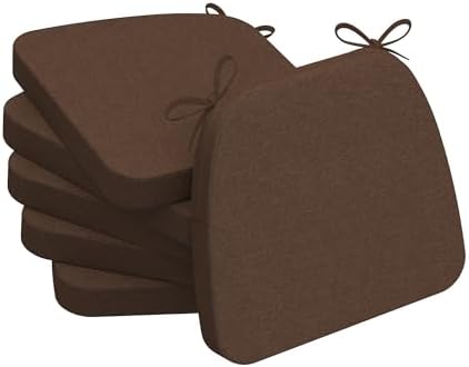 AAAAAcessories Chair Cushions for Dining Chairs, 17 x 16 x 2 in, Set of 6 by AAAAAcessories