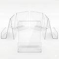 Large Acrylic Book Stand for Display - 5 Pack Heavy Duty Clear Easel Holder for Textbooks, Cookbooks & Art - 8 * 8 * 4" Sturdy Tabletop Stand for Heavy Books, Vinyl Records & Wedding Guest Books by Unknown