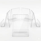 Large Acrylic Book Stand for Display - 5 Pack Heavy Duty Clear Easel Holder for Textbooks, Cookbooks & Art - 8 * 8 * 4" Sturdy Tabletop Stand for Heavy Books, Vinyl Records & Wedding Guest Books by Unknown