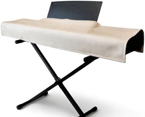 88 Keys Piano Keyboard Dust Cover PiuColor, Designed by Professional Pianist, Music Stand Compatible, Washable Digital Piano Cover, Blends with Your Room, Japan Design (Light Beige) by Unknown