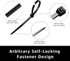 Zip Ties 8 inch, 5000 Pack Black Zip Ties, Self-Locking Nylon Cable Ties with 40 lbs Tensile Strength,Wire Ties for indoor and outdoor use. - Image 5