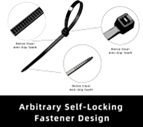 Zip Ties 8 inch, 5000 Pack Black Zip Ties, Self-Locking Nylon Cable Ties with 40 lbs Tensile Strength,Wire Ties for indoor and outdoor use. - Image 5