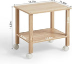 YUFAM 2 Tier Printer Stand with Storage,Under Desk Shelf Printer Table,Small Printer Stand with Wheels,Rolling Printer Cart for Office - Image 3