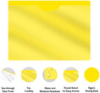 Yellow Plastic Folders with Pockets and Clear Cover, Doctor Stuff, Letter Size, Top Loading Vinyl File Folders, Job Jacket, Documents Holder, Pack of 100 - Image 4