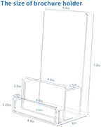 NIUBEE 6 Packs Acrylic Brochure Holder 4‘’, Pamphlet Flyer Display Stand - Image 3