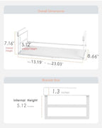 Under Shelf Storage Basket, 2-Pack Under Cabinet Shelf Organizer - Image 3