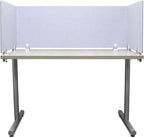 OBEX Panel Desk Mounted PET Privacy Screen, 18" x 48", Stone by OBEX