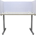 OBEX Panel Desk Mounted PET Privacy Screen, 24" x 42", Stone by OBEX