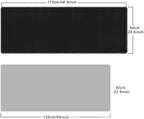 Mydours 67" x 24" Extended PU Leather Gaming Desk Mouse Pad Mat, (Black) - Image 3
