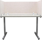 OBEX Panel Desk Mounted PET Privacy Screen, 24" x 24", Sand by OBEX