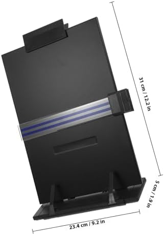 Adjustable Desktop Document Holder and Reading Book Stand with Paper Clip and Line Guide for Typing and Office Use - Image 2