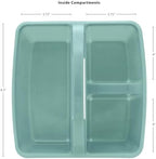 Teacher Created Resources Calming Blue Portable Plastic Storage Caddy 6-Pack for Classrooms, Kids Room, and Office Organization, 3 Compartments - Image 5