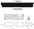 Gel Keyboard Wrist Rest, Cute Wrist Support and Arm Support Keyboard Rest for Keyboard and Mouse Typing Pain Relief，Suitable for Office/Computer/Laptop/Gaming（Transparent White Set ） - Image 6