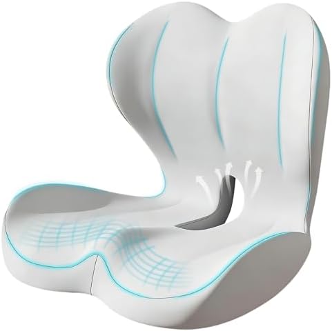 Seat Cushion for Office Chair, Ergonomic Cushion with Lumbar Support Pillow by Unknown