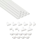 D-Line Half Round Cord Hider, Patented Cable Cover, Hide TV Wall Mount Wires, Raceway for Cords, Decorative Wire Covers, Paintable, Adhesive Cable Concealer, 10x 0.78in W x 0.39in H x 15.7in L, White by D-LineUSAinc
