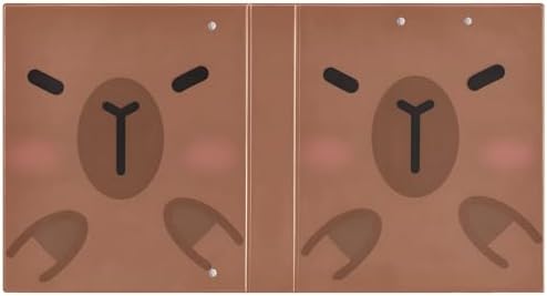 JIPONI 3 Ring Binder Capybara Face 1 Inch Round Binders for Men Women Students, Cute File Organizer for Office Home School - Image 2