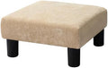 Joveco Small Foot Rest Stool Ottoman, 15" Fabric Square Footstool Upholstered Footrest for Chair, Under Desk, Office, Living Room, Wheat by Joveco