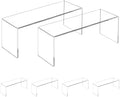 Aminigram 4 Pack Clear Shelf Risers, Display Stands 12.4L x 4W x 4.6H in by Aminigram